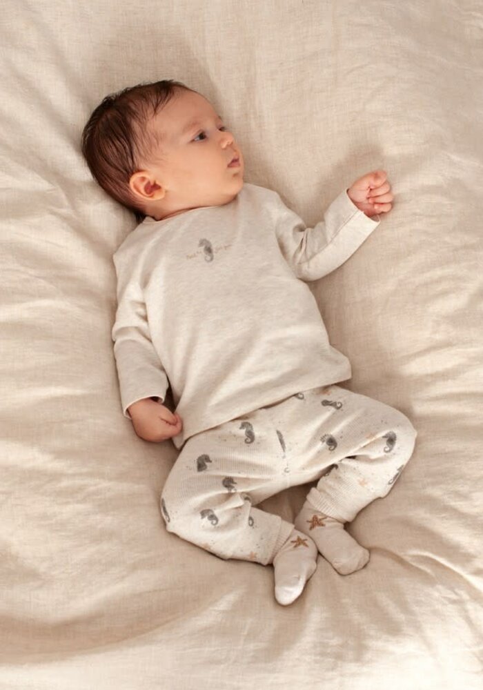 Feetje Longsleeve - Sea Sweeties Offwhite melange