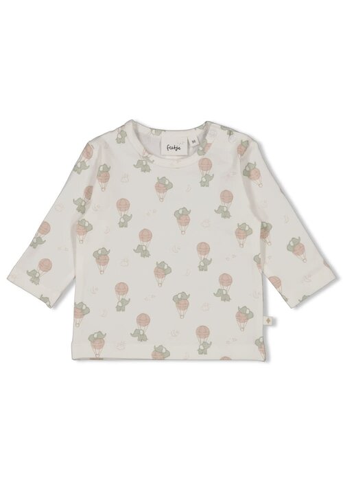 Feetje Feetje Longsleeve AOP - Elephant Offwhite