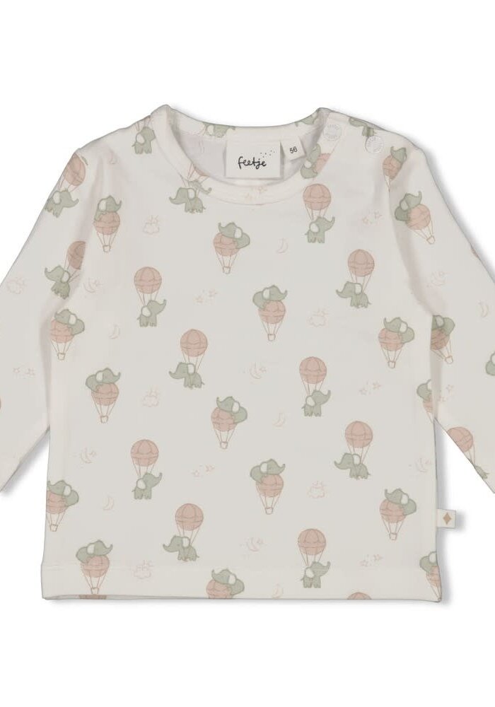 Feetje Longsleeve AOP - Elephant Offwhite