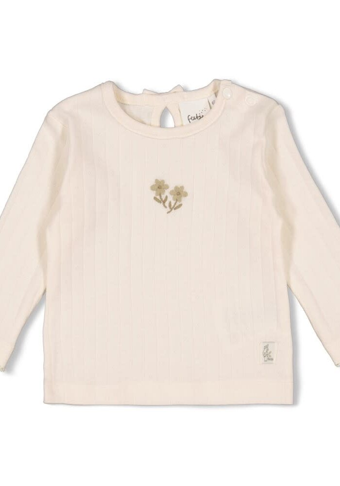 Feetje Longsleeve pointelle rib - Let Your Dreams Blossom Offwhite