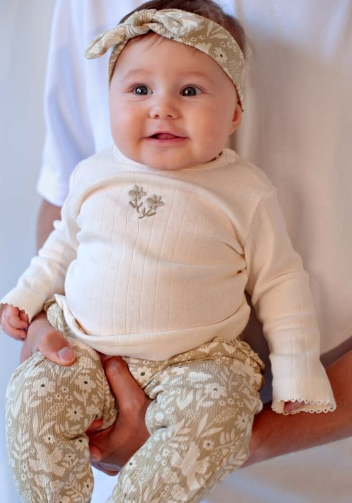 Feetje Longsleeve pointelle rib - Let Your Dreams Blossom Offwhite