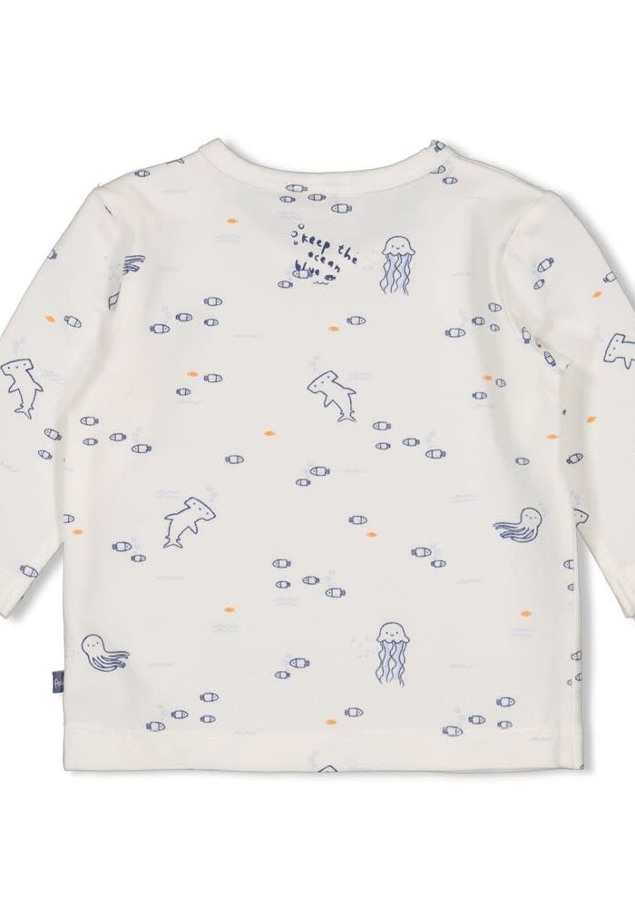 Feetje Longsleeve AOP - Blue Ocean Offwhite