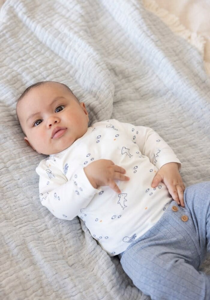 Feetje Longsleeve AOP - Blue Ocean Offwhite