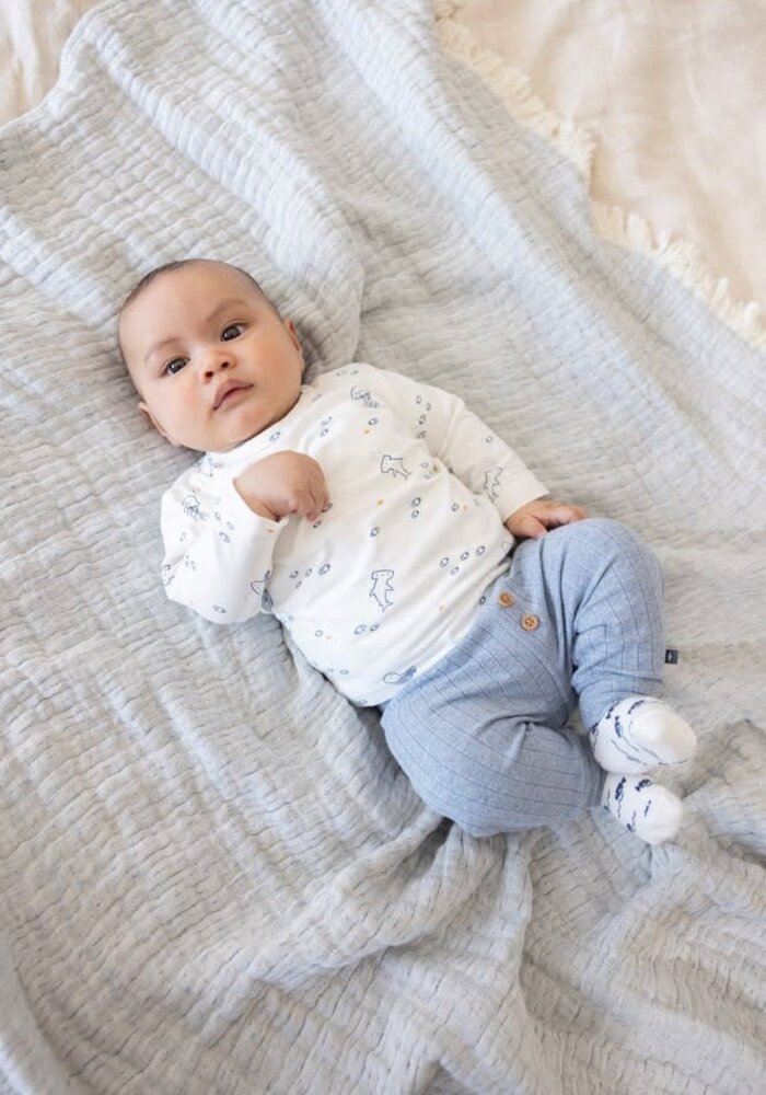 Feetje Longsleeve AOP - Blue Ocean Offwhite