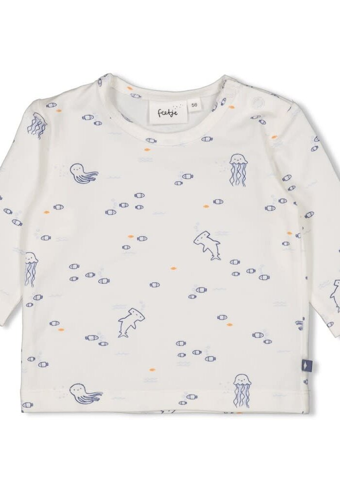 Feetje Longsleeve AOP - Blue Ocean Offwhite