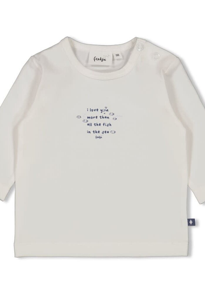 Feetje Longsleeve - Blue Ocean Offwhite
