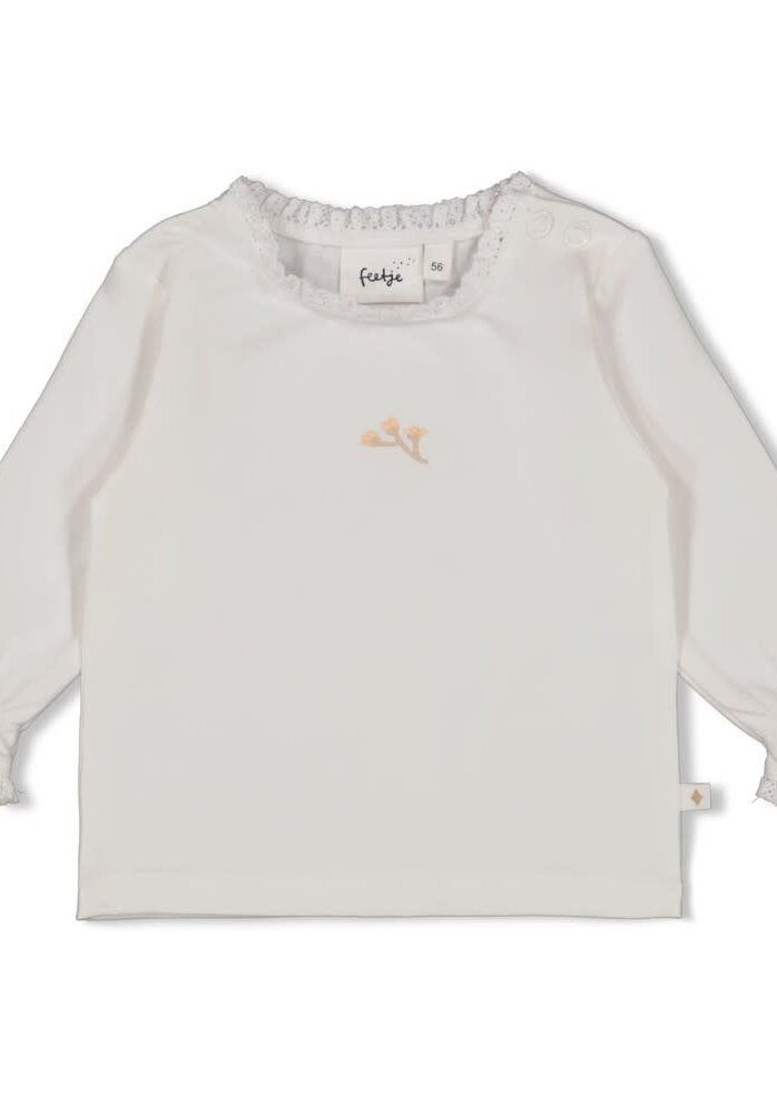 Feetje Longsleeve - Delicate Flower Offwhite