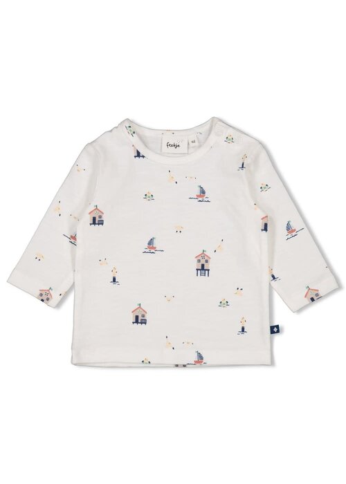 Feetje Feetje Longsleeve AOP - Seaside Happiness Offwhite