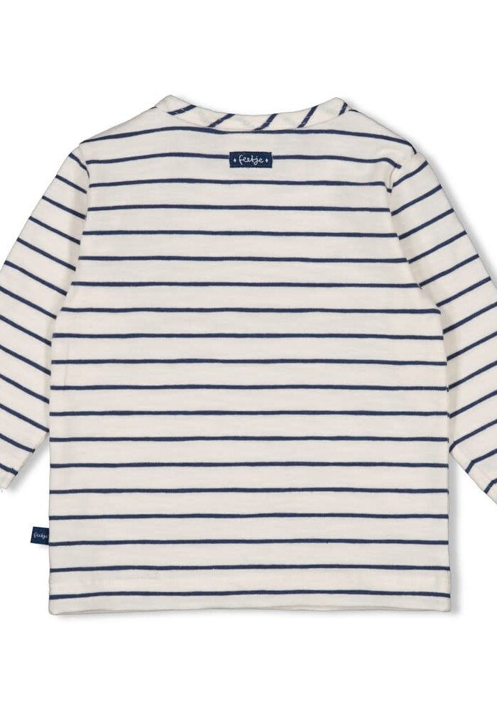 Feetje Longsleeve streep - Seaside Happiness Offwhite