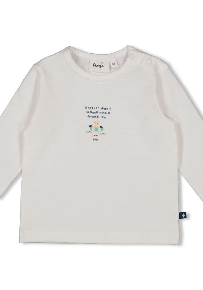 Feetje Longsleeve - Seaside Happiness Offwhite