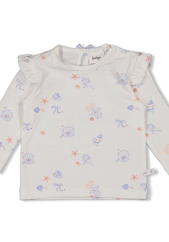Feetje Longsleeve AOP - Sea La Vie Offwhite