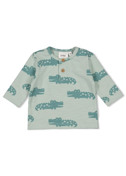Feetje Feetje Longsleeve AOP - You Croc my World Mint