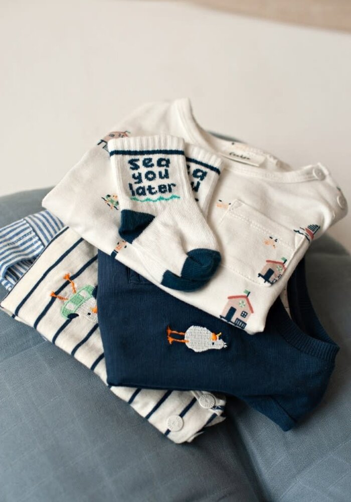 Feetje T-shirt AOP - Seaside Happiness Offwhite