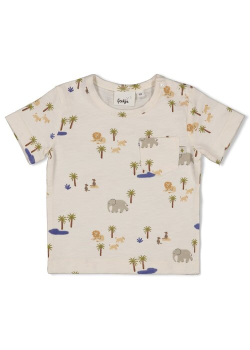 Feetje Feetje T-shirt AOP - Safari Savage Offwhite