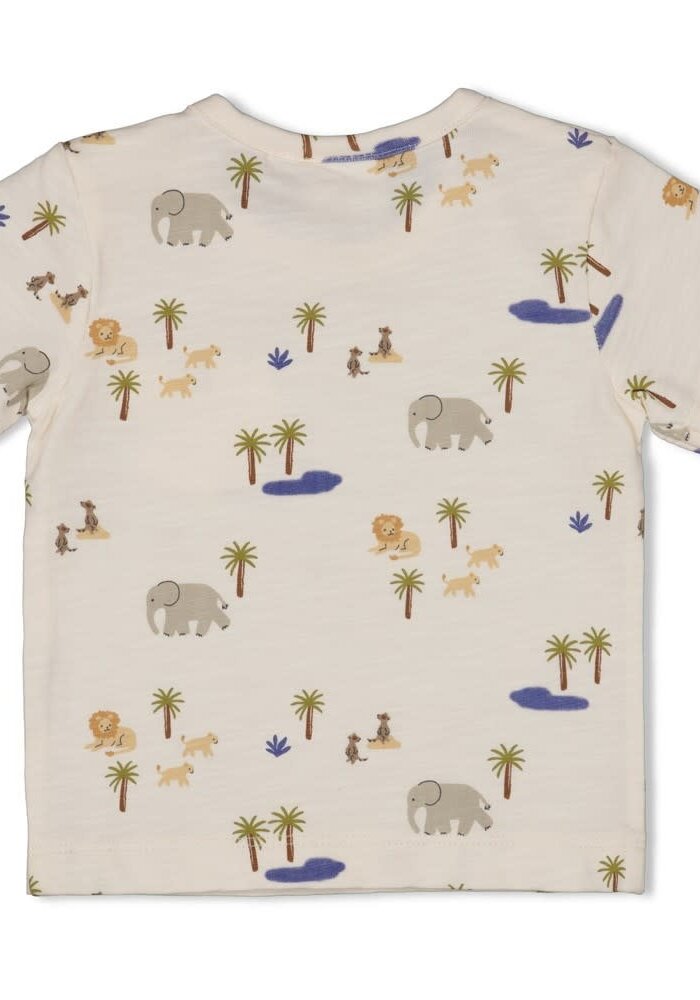 Feetje T-shirt AOP - Safari Savage Offwhite