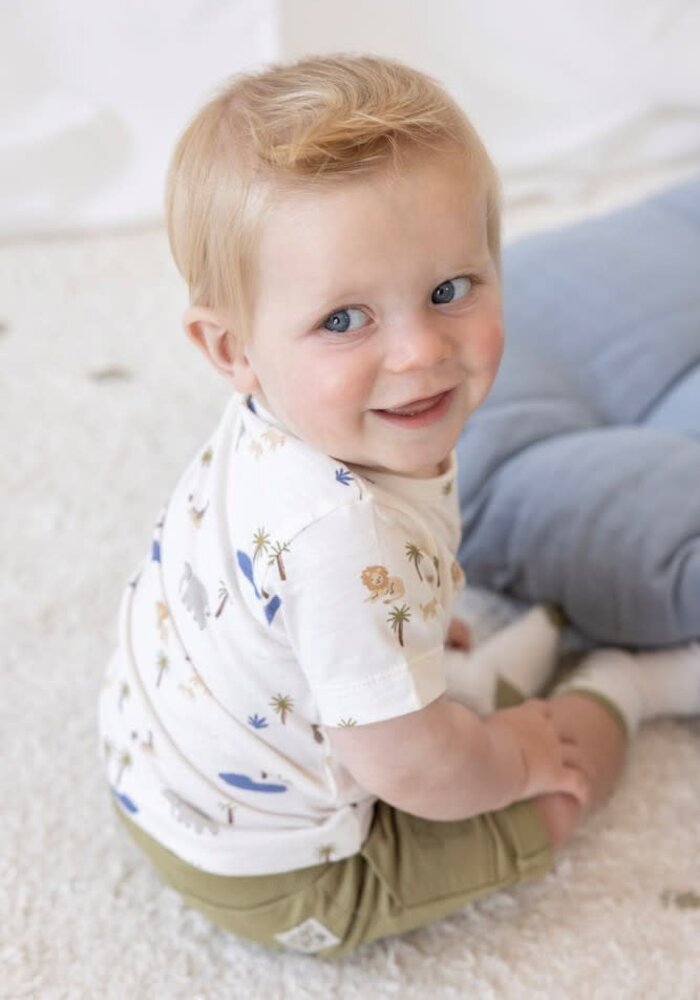 Feetje T-shirt AOP - Safari Savage Offwhite