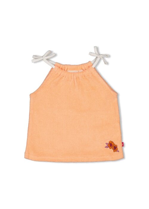 Feetje Feetje Top badstof - Love Peace Aloha Perzik