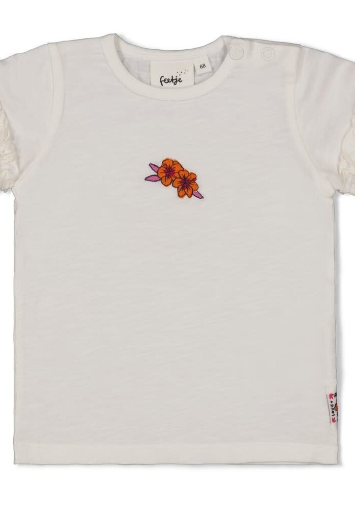 Feetje T-shirt - Love Peace Aloha Wit