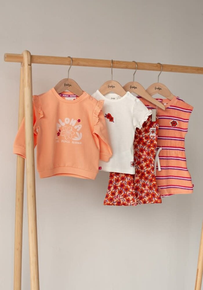 Feetje T-shirt - Love Peace Aloha Wit