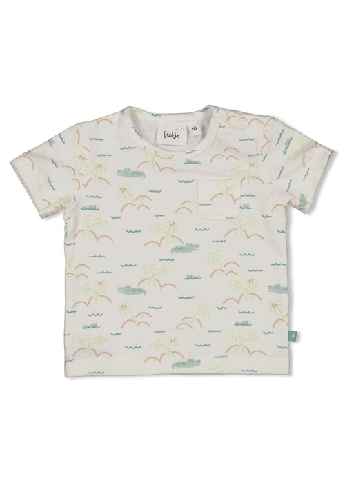 Feetje Feetje T-shirt AOP - You Croc my World Offwhite