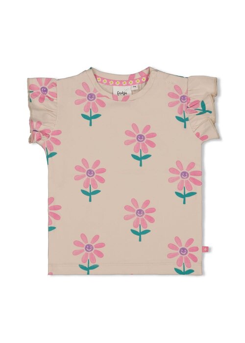Feetje Feetje T-shirt AOP - Rolling into Spring Offwhite