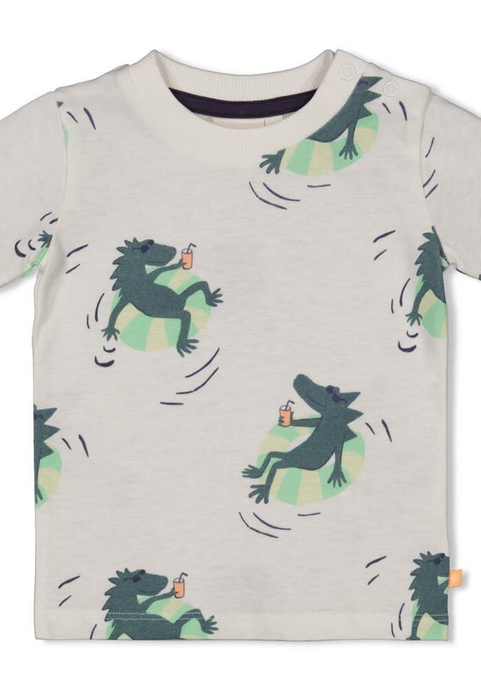 Feetje T-shirt AOP - Lagoon Legends Wit