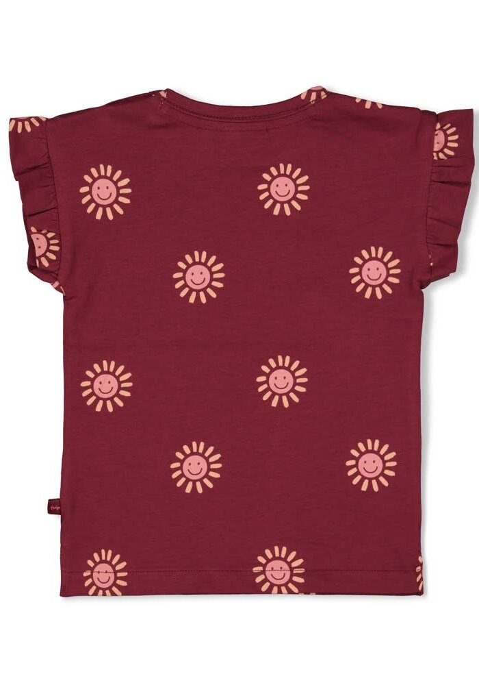 Feetje T-shirt AOP - Salsa Sunset Bordeaux