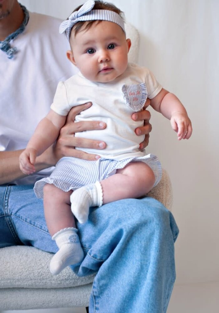 Feetje Short streep crinkle - Sea La Vie Lavendel