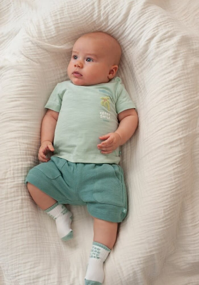Feetje Short - You Croc my World Zeegroen