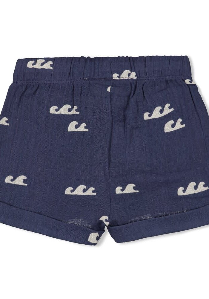 Feetje Short mousseline AOP - Summer Woven Indigo