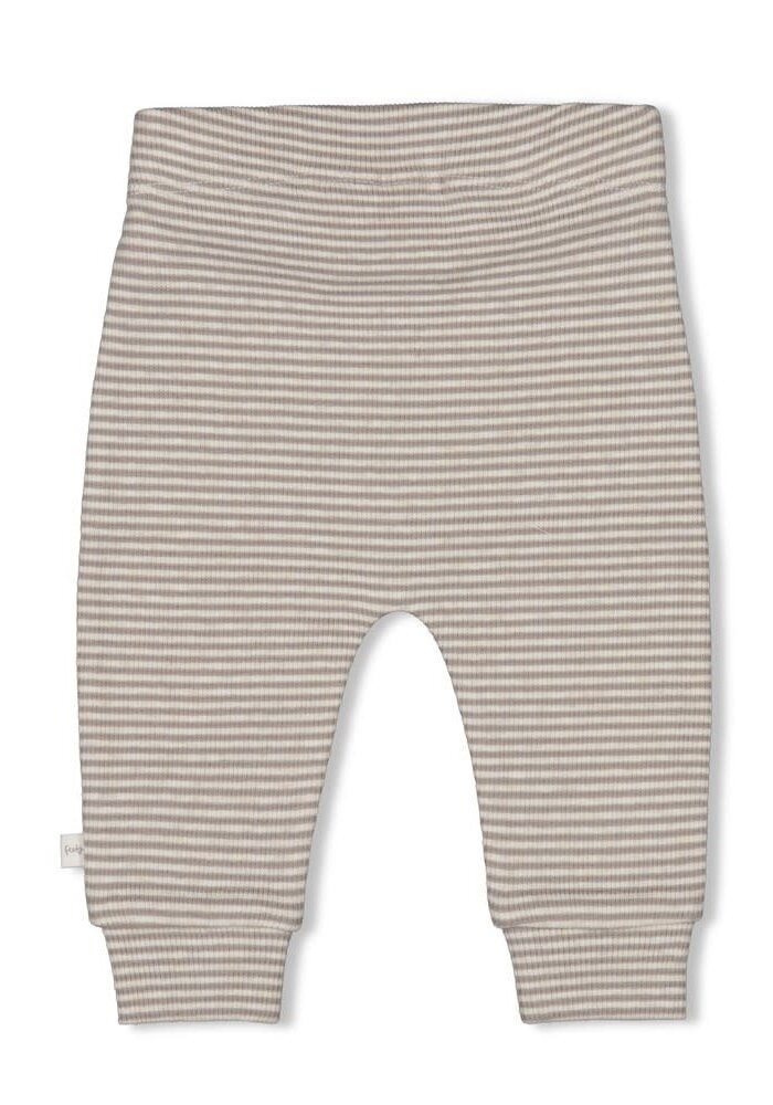 Feetje Broek rib met streep - Sea Sweeties Grijs