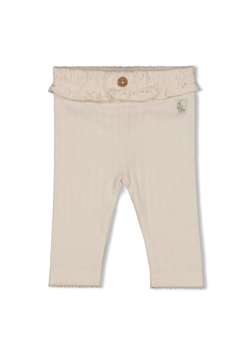 Feetje Feetje Legging pointelle rib - Let Your Dreams Blossom Offwhite