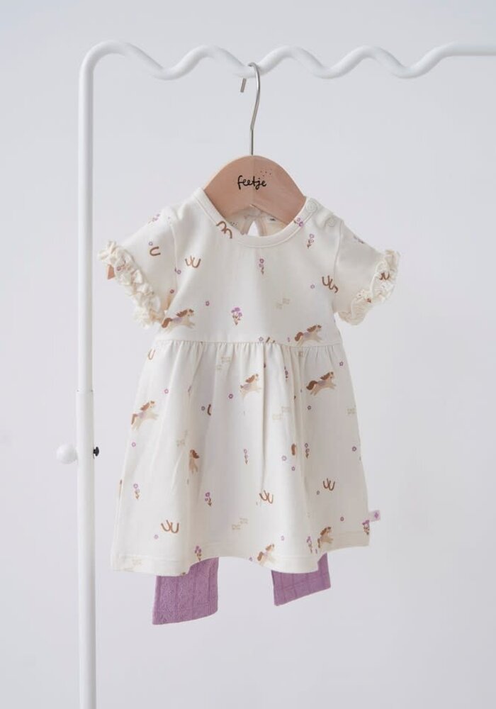 Feetje Legging pointelle rib - Flower Ranch Violet