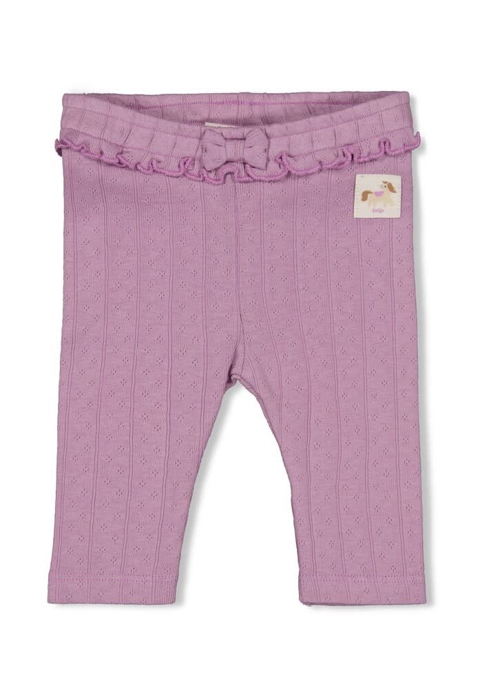 Feetje Legging pointelle rib - Flower Ranch Violet