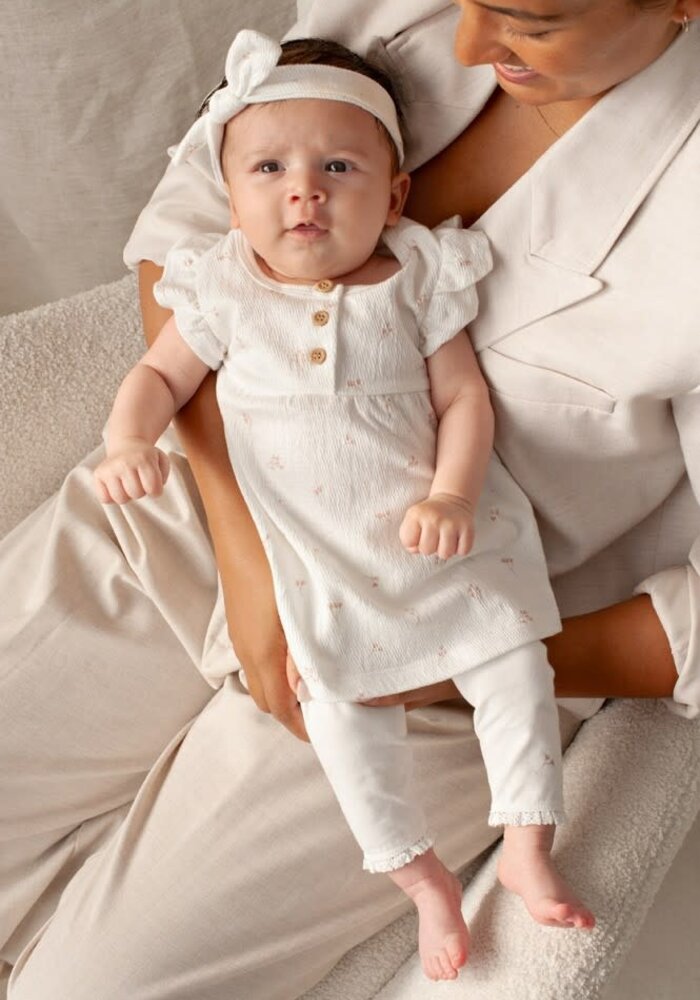 Feetje Legging - Delicate Flower Offwhite