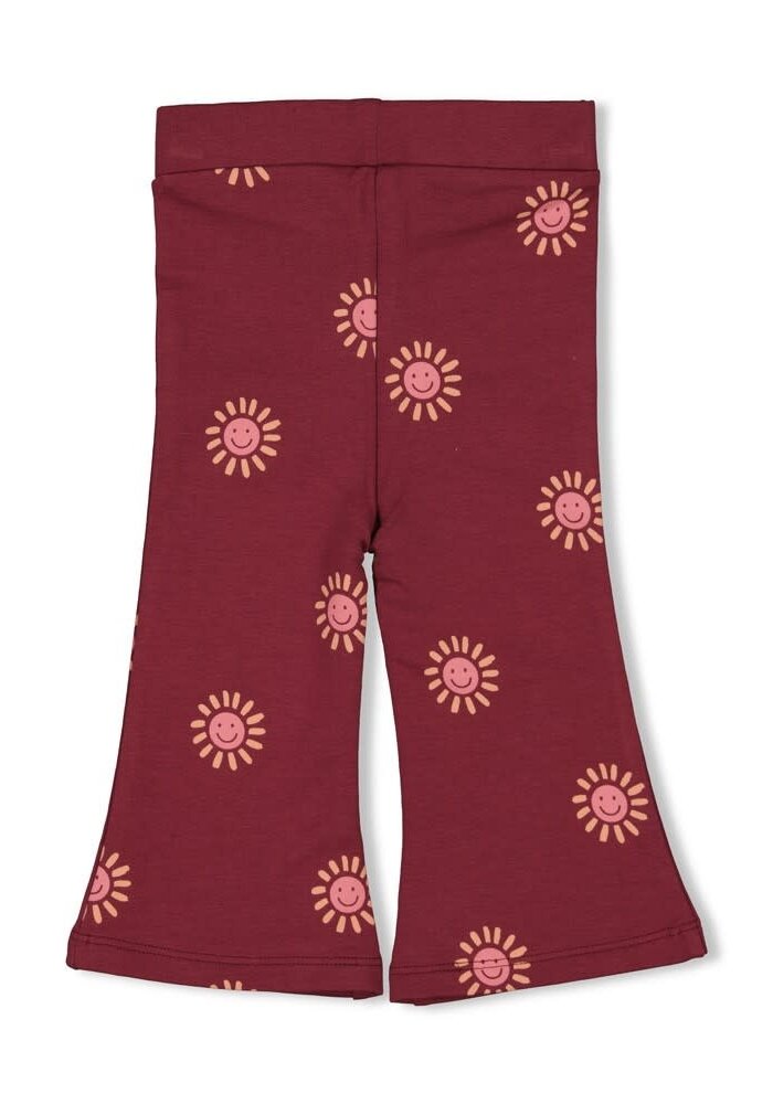 Feetje Flare broek AOP - Salsa Sunset Bordeaux