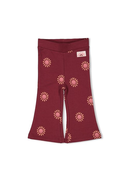 Feetje Feetje Flare broek AOP - Salsa Sunset Bordeaux