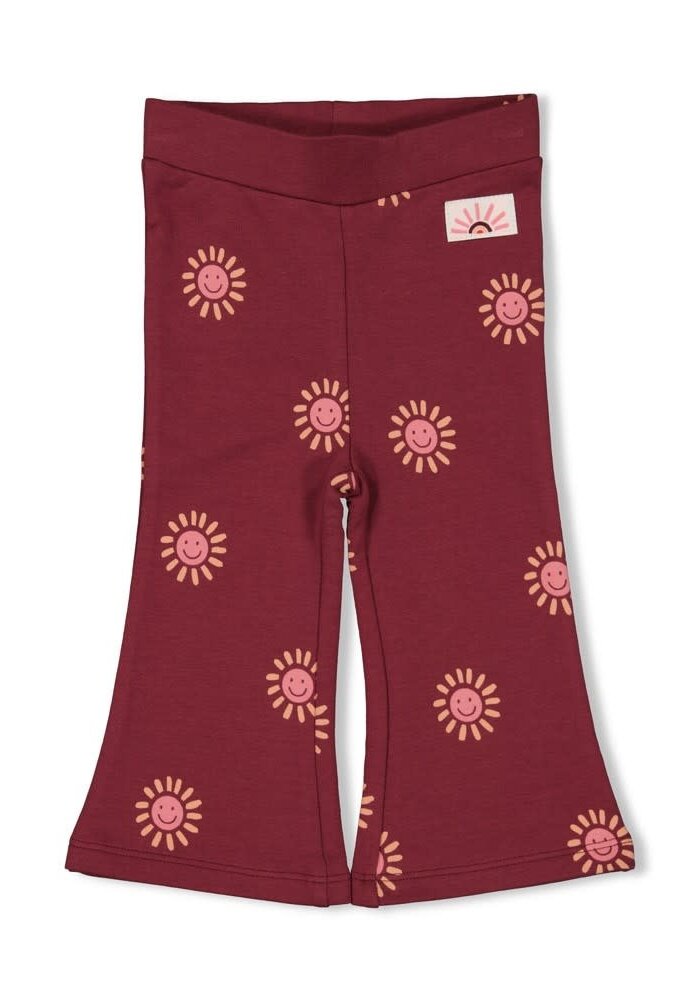 Feetje Flare broek AOP - Salsa Sunset Bordeaux