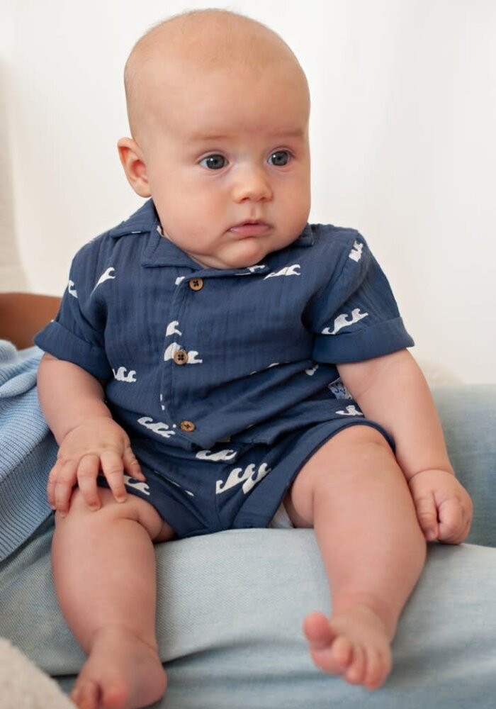 Feetje Blouse mousseline AOP - Summer Woven Indigo