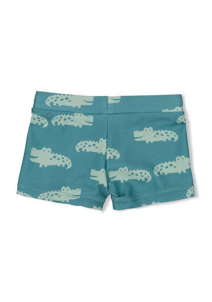 Feetje Zwembroekje AOP - You Croc my World Zeegroen