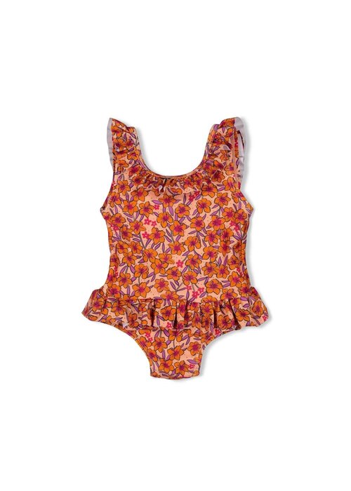 Feetje Feetje Badpak AOP - Love Peace Aloha Perzik