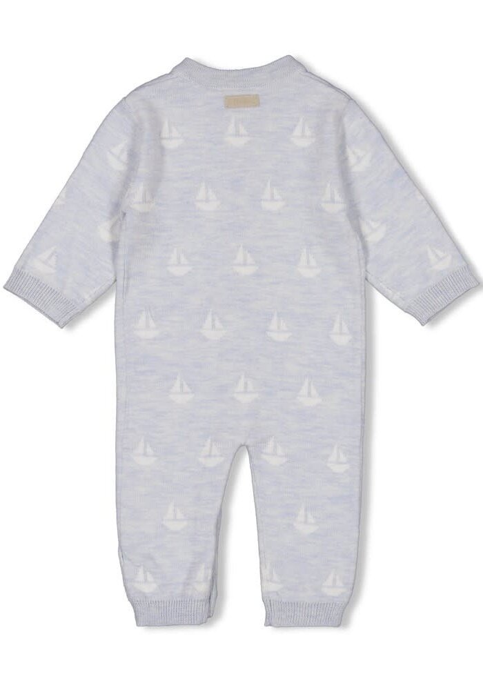 Feetje Pak gebreid AO - The Knits Blauw melange