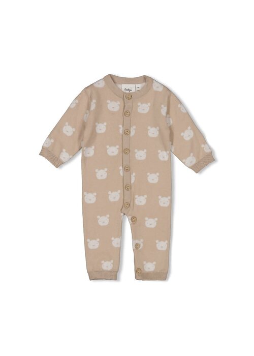 Feetje Feetje gebreid baby pak The Knits – Zand Melange