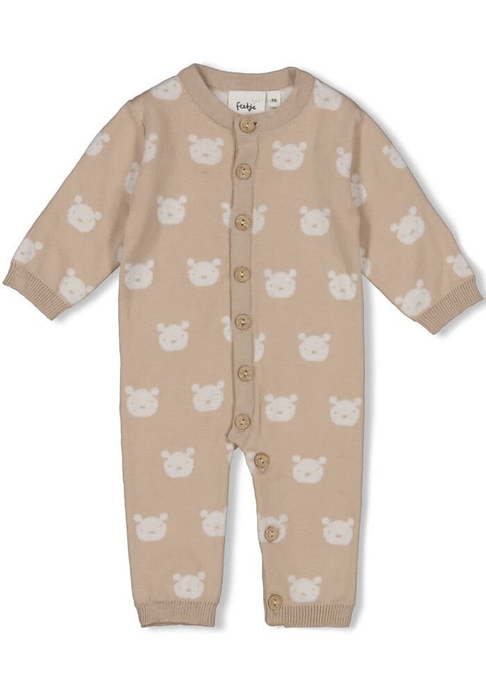 Feetje Pak gebreid AO - The Knits Zand melange