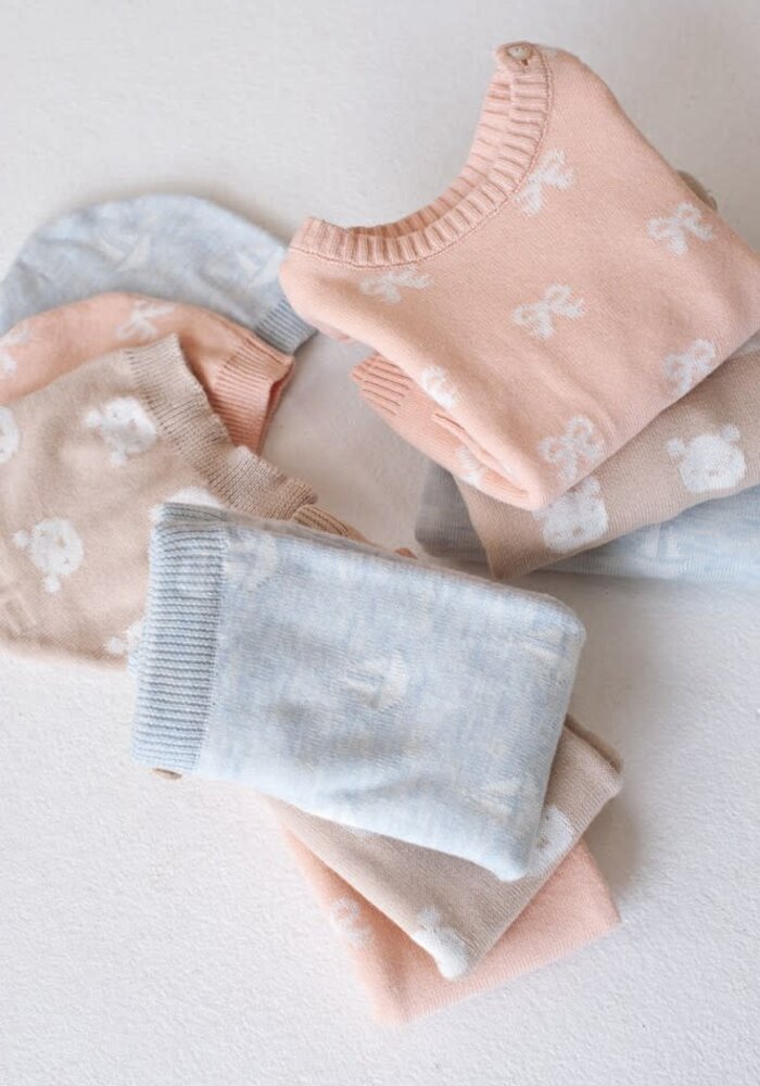 Feetje Sweater gebreid AO - The Knits Blauw melange