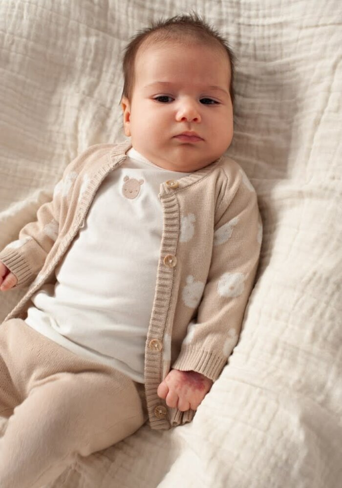 Feetje Broek gebreid - The Knits Zand melange