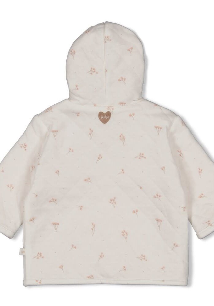 Feetje Omkeerbaar jasje met capuchon AOP - Delicate Flower Offwhite