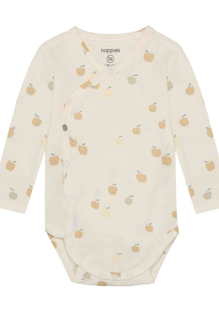 Noppies Romper adjustable LS AOP White