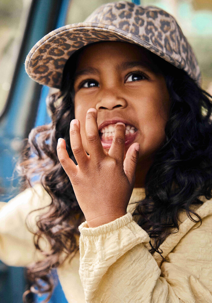 Daily Seven Cap Allover Print Latte Sand