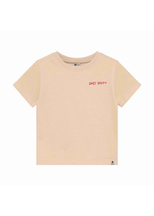 Daily seven Daily Seven T-shirt Backprint Latte Sand